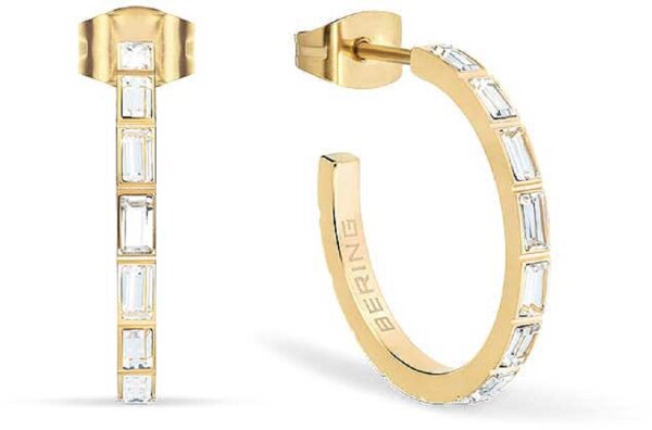 Aros de acero inoxidable con piedras - Bering Jewelry modelo: 738-27-05