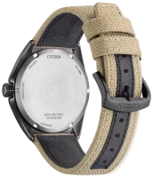 Citizen reloj de hombre modelo: AW1575-08E con Eco-Drive, esfera negra y correa textil