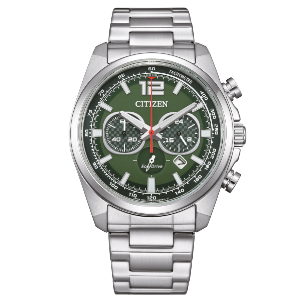 Citizen reloj de hombre modelo: CA4640-50X con esfera verde y brazalete de acero inoxidable