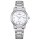 Citizen reloj de mujer modelo: EW2720-57A con esfera blanca, caja color plateado y brazalete de acero inoxidable