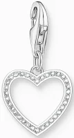 Thomas Sabo Charm Anhänger Modell: 2203-051-14 Herz mit Verzierung aus weißen Zirkoniasteinen- 925 Sterlingsilber