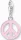 Thomas Sabo Charm Anhänger Modell: 2207-007-9 Peace-Symbol pink- 925 Sterlingsilber und Kaltemail