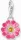 Thomas Sabo Charm Anhänger Modell: 2208-496-7 Blüte pink- 925 Sterlingsilber und Kaltemail