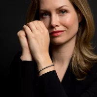 Pulsera plateada de piedras naturales de hematita de 4 mm...