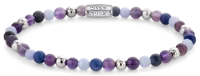 Pulsera de piedras preciosas en mezcla de colores violeta...