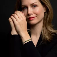 Pulsera de aventurina verde y piedras preciosas de malaquita de 4 mm con cierre de acero inoxidable - Rebel&Rose Modelo: RR-40122-G-S