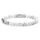 Pulsera de piedras preciosas de 6 mm en blanco con cierre de acero inoxidable - Modelo Rebel&Rose: RR-60016-S-M