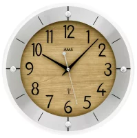 Reloj de pared AMS 5592 de plástico/aluminio