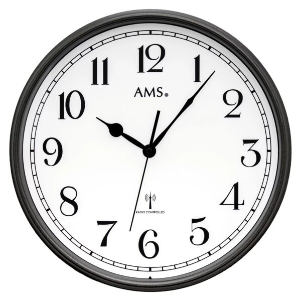 Reloj de pared AMS 5611 con carcasa de plástico
