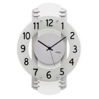 Reloj de pared AMS 5617 con carcasa de madera y...