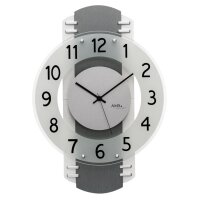 Reloj de pared AMS 5618 con carcasa de madera y...