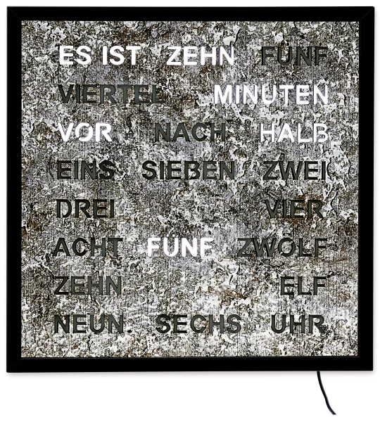 Reloj de pared de cuarzo AMS 1269 - Carcasa de metal lacado