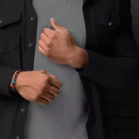 Pulsera de piedras naturales de colores de 8 mm con...