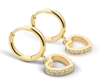 Herzförmige Ohrstecker mit Steinchen-Bering Jewelry Modell: 742-27-05