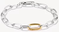 Glieder- Charm-Armband mit einem goldfarbenem Connect...