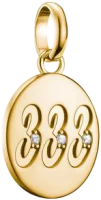 Charm-Anhänger, Engelszahlen 333, mit weißen...