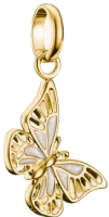 Thomas Sabo Charm-Anhänger, Schmetterling, aus Silber, vergoldet