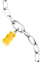 Charm-Anhänger, Goldbär aus Glas, gelb, aus...