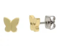 Ohrstecker aus Titan, Schmetterling vergoldet - Boccia...