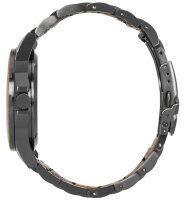 LAiMER Herrenuhr 0186 Aurel Automatik Nussbaumholz, anthrazit