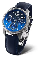 Reloj de mujer azul con correa de cuero - Modelo Vostok...