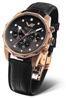 Reloj de mujer negro con correa de cuero - Modelo Vostok...