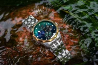 Reloj de mujer bicolor oro/plata con correa de acero inoxidable - Modelo Vostok Europe: JS20-125E752B