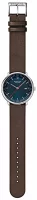 Reloj de hombre azul con correa de piel de uva vegana marrón - Modelo Mondaine MLE.41240.LGV