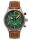 Reloj de hombre verde con correa de cuero - Modelo Bauhaus: 25764