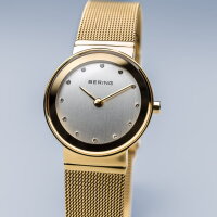 Reloj de mujer de acero inoxidable color oro con elementos de cristal - Bering - Modelo: 10126-334