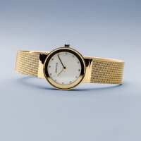 Reloj de mujer de acero inoxidable color oro con elementos de cristal - Bering - Modelo: 10126-334