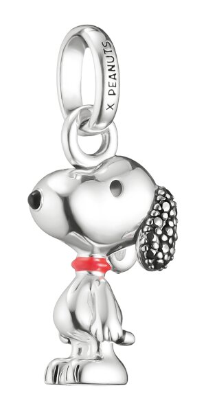 Colgante encantador de plata esterlina reciclada 925 con motivo de Snoopy y adorno de pavé, modelo Thomas Sabo PEANUTS Connect: CC1310-691-11.