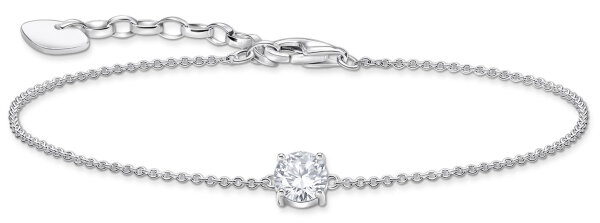 Damenarmband aus recyceltem 925 Sterlingsilber mit Zirkonia-Solitär, Thomas Sabo Modell: A2156-051-14-L19V