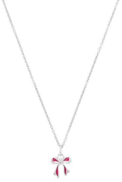 Halskette aus 925 Sterling Silber mit Schleifen-Anhänger und Zirkonia, Prinzessin Lillifee Modell: 2040629