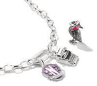 Charm-Anhänger aus recyceltem 925er Sterlingsilber mit Wednesday Schreibmaschine Design mit Zirkonia, Thomas Sabo Modell: CC1315-691-11