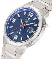 Herren Solar Funkuhr Titan Blau – ETT Modell:...