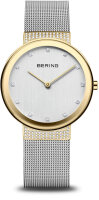 Damenuhr BERING Classic mit goldfarbenem Gehäuse und...