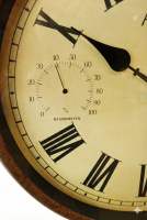 Wanduhr für Innen- & Außenbereich mit Wetteranzeigen, römischen Ziffern - AMS Modell: W9484