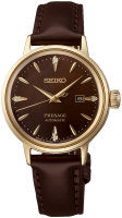 Damen Automatikuhr, Elegantes braunes Zifferblatt mit Diamanten - Seiko "Presage Cocktail Time": SRE020J1