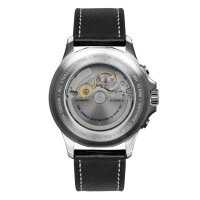 Herrenuhr mit schwarzem Zifferblatt und Automatikwerk - Bauhaus "Aviation Tornado" 2760-2