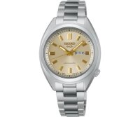 Damen Automatikuhr mit goldenem Zifferblatt und Edelstahlarmband – Seiko SRE023K1