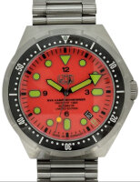 Herrenuhr, Automatik-Taucheruhr Edelstahl - Orange - UMF...
