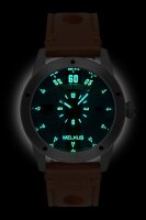 Herrenuhr, Automatik-Uhr aus Edelstahl - Blaues Zifferblatt - UMF RUHLA Modell: 1862-3