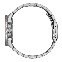 Herrenuhr, Sport-Chronograph aus Edelstahl - Schwarzes Zifferblatt - Citizen Modell: AT2566-88E