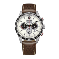 Herrenuhr, Chronograph aus Edelstahl- Weißes Zifferblatt - Citizen Modell: CA4714-04A