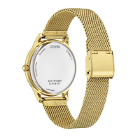 Damenuhr aus Edelstahl mit weißem Zifferblatt - Citizen Modell: EM1222-87A  ⌀ 34mm