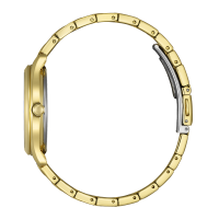 Damenuhr, Eco-Drive Edelstahl goldfarben, weißes Zifferblatt - Citizen Modell: FE6122-64A