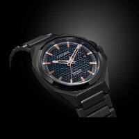 Herrenuhr, Automatik-Antrieb, blaues Zifferblatt -...