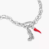 Charm-Anhänger Cornicello Rot Connect Silber