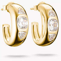 Creolen mit weißen Zirkonia Steine Bold Elegance...